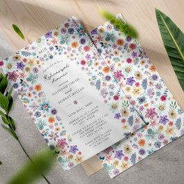 Invitación Cena de ensayo del Boda Boho Wildflower botánico