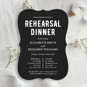 Invitación Cena de ensayo del Boda de la muerte de la cola ne