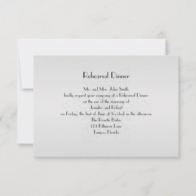 Invitación Cena de ensayo del Boda Wind Wonderland (Anverso)