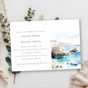 Invitación Cena de ensayo del paisaje al acuarela de Puglia I