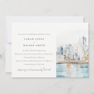 Invitación Cena de Ensayo del Paisaje Chic de San Francisco
