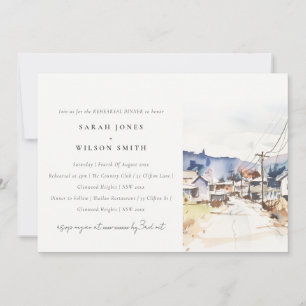 Invitación Cena de ensayo del paisaje de Asheville, Carolina
