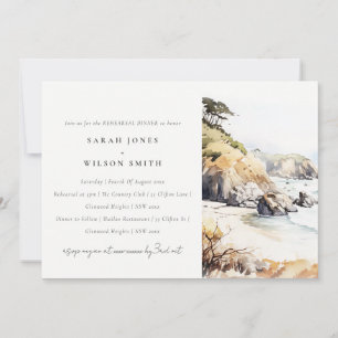 Invitación Cena de ensayo del paisaje de Big Sur, California