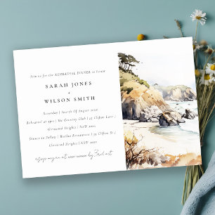 Invitación Cena de ensayo del paisaje de Big Sur, California