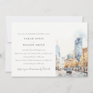 Invitación Cena de ensayo del paisaje de Indianápolis, Indian