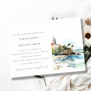 Invitación Cena de ensayo del paisaje de San Juan Puerto Rico