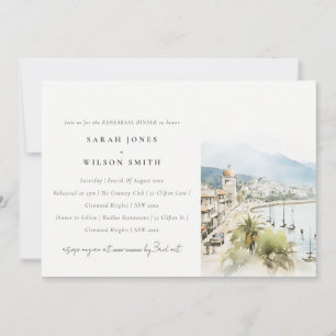 Invitación Cena de ensayo del paisaje de Santa Marta Colombia