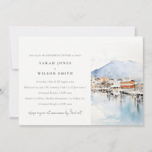 Invitación Cena de ensayo del paisaje de Ushuaia Argentina