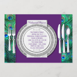 Invitación Cena de ensayo del pavo real