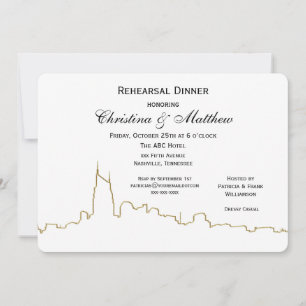 Invitación Cena de ensayo del perfil de Nashville Tenn