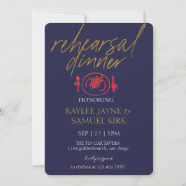 Invitación Cena de Ensayo Elegante