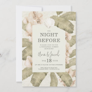 Invitación Cena de ensayo elegante de la costa de la playa