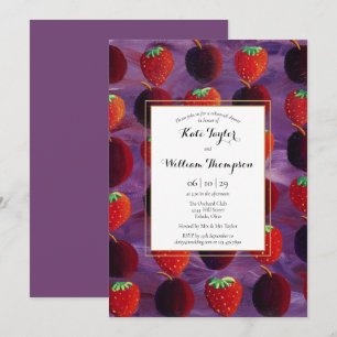 Invitación Cena de Ensayo Elegante País Frutas Rojas