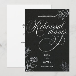 Invitación cena de ensayo elegante simple clásica