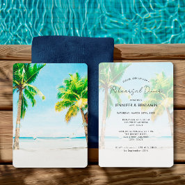 Invitación Cena de Ensayo en el Destino de la Playa del Retro