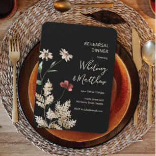 Invitación Cena de ensayo en el jardín de Sedona con foto