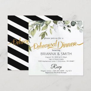 Invitación Cena de ensayo Eucalyptus