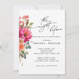 Invitación Cena de Ensayo Floral Acuarela
