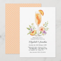 Cena de ensayo floral Bellini de melocotón elegant