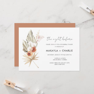 Invitación Cena de ensayo floral boho
