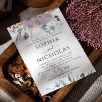 Cena de ensayo floral con jardín de lilas violetas