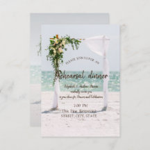 Cena de ensayo floral de Beach Wedbor