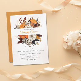 Invitación Cena de ensayo floral de otoño al atardecer