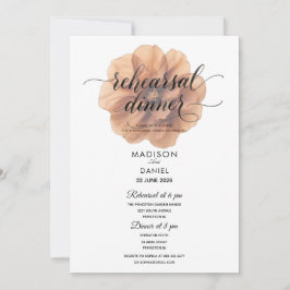 Invitación Cena de ensayo floral de terracota de ceja de cobr