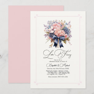 Invitación Cena de Ensayo Floral Elegante y Lujosa