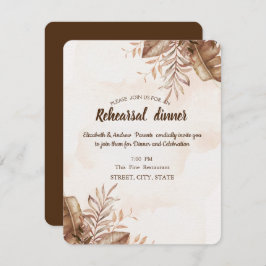 Invitación Cena de ensayo floral otoñal exótico