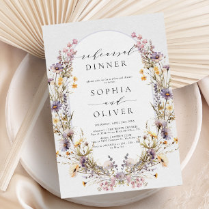 Invitación Cena de ensayo floral rústico de flores silvestres
