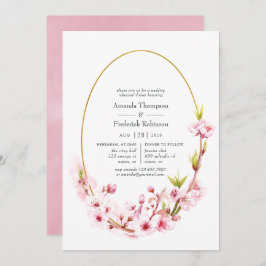 Invitación Cena de ensayo geométrico de brotes de primavera r