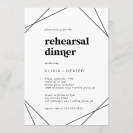 Invitación Cena de ensayo geométrico moderno