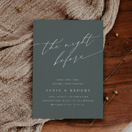 Invitación Cena de ensayo gris-verde tormenta
