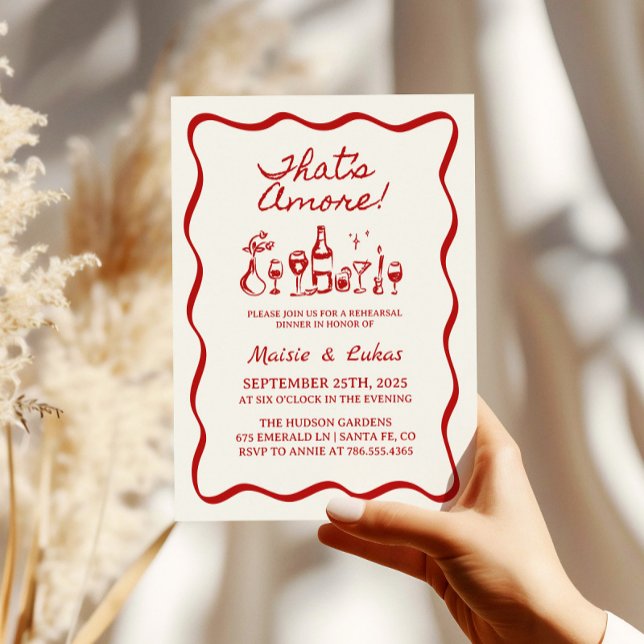 Invitación Cena de ensayo italiana a mano (Subido por el creador)