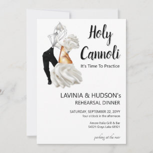 Invitación Cena de Ensayo Italiana Divertida Cannoli