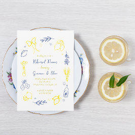 Invitación Cena de ensayo italiana elaborada a mano