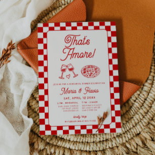 Invitación Cena de Ensayo Italiana That's Amore