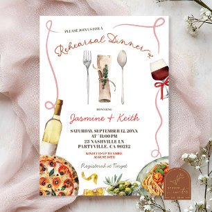 Invitación Cena de ensayo italiano Ciao Bella