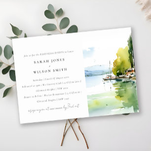 Invitación Cena de ensayo junto al lago de Ginebra Suiza