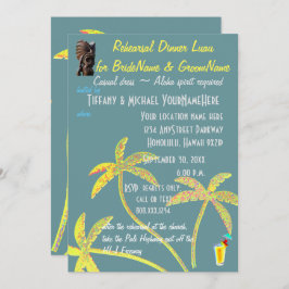 Invitación Cena de ensayo Luau