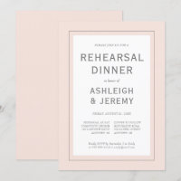 Cena de Ensayo Minimalista Moderna Rosa Pálido Gri
