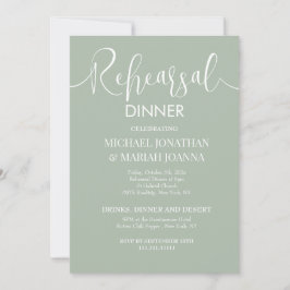 Invitación Cena de ensayo Minimalista simple y elegante