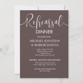 Invitación Cena de ensayo Minimalista simple y elegante
