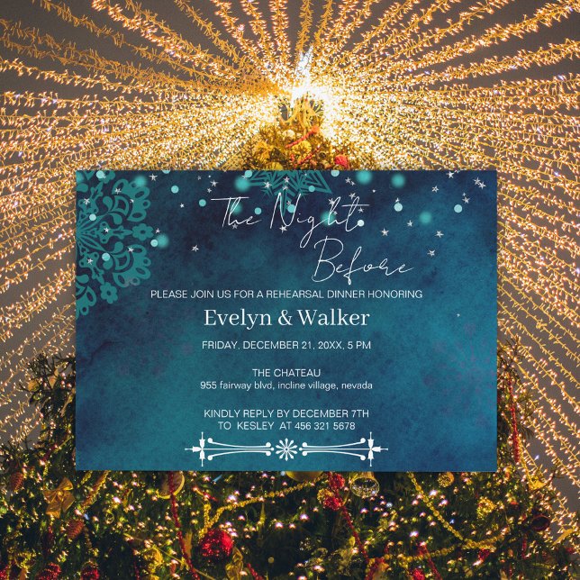 Invitación Cena de ensayo nocturno de invierno (Subido por el creador)
