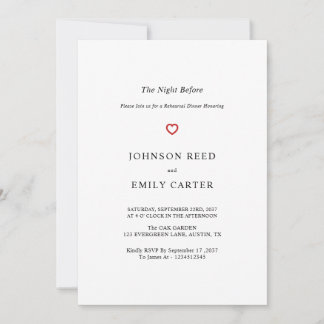 Invitación Cena de ensayo personalizada