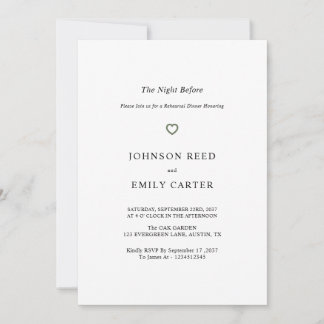 Invitación Cena de ensayo personalizada