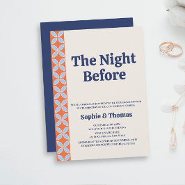 Invitación Cena de ensayo retro de mediados de siglo