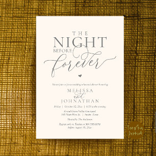 Invitación Cena de Ensayo Romántica La Noche Antes de Siempre