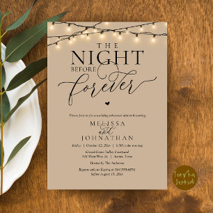 Invitación Cena de Ensayo Romántica La Noche Antes de Siempre
